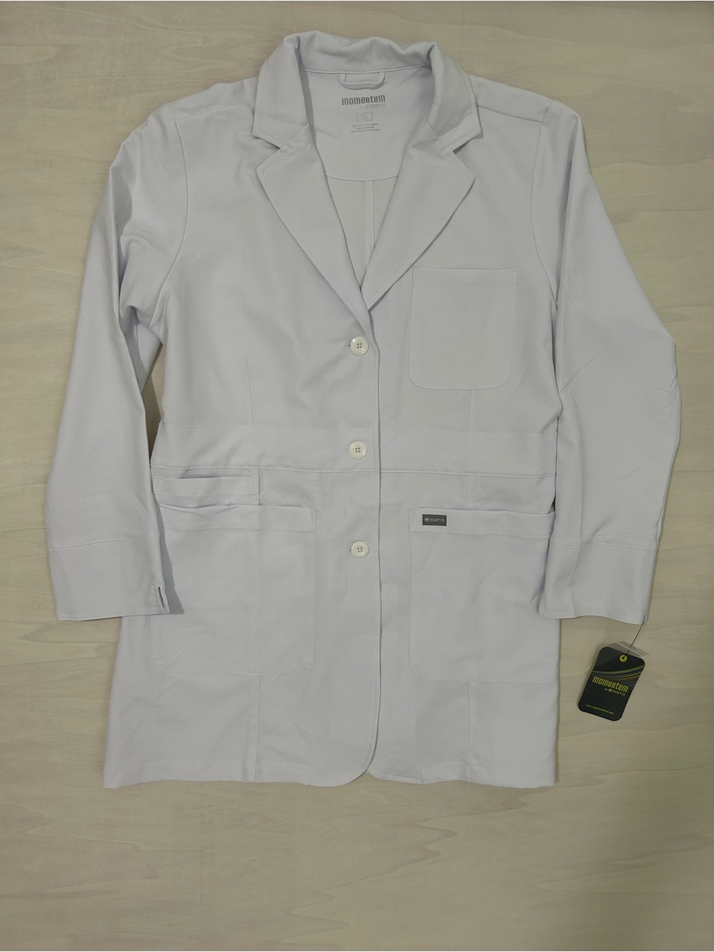 Momentum Women's White Lab-Style Blazer Jacket